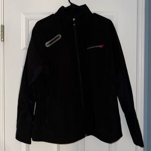 Dodge Black Zip-Up Jacket with Red Accent Logo